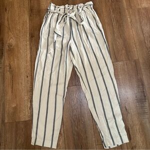 H&M Pants, Women’s Size 2, Cream & Black Striped  NWOT